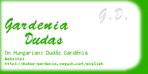 gardenia dudas business card